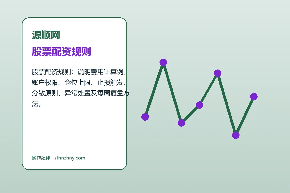 源顺网费用、账户与退出规则图解